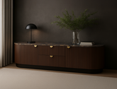 Sloane TV Console (210cm), Dark Walnut